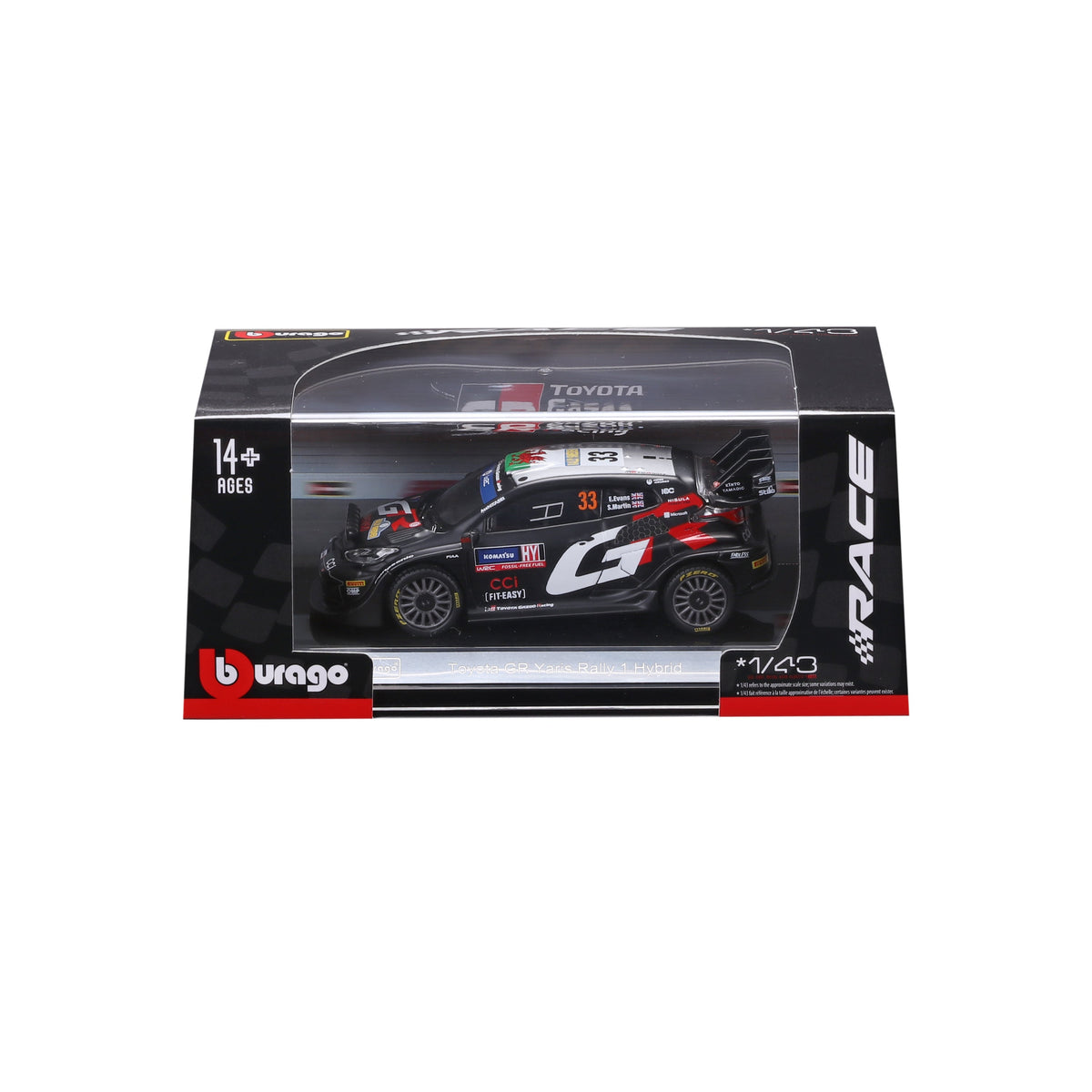 1:43 TOYOTA GAZOO RACING WRC YARIS RALLY 1 HYBRID #33