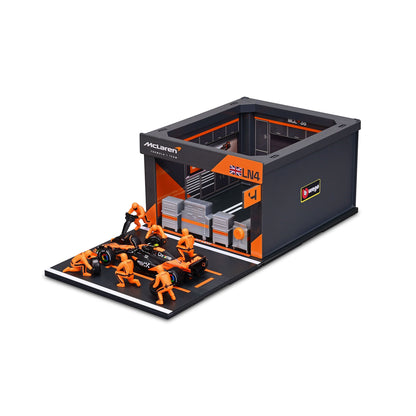 1:43 F1 MCLAREN MCL38 2024 DIORAMA PIT STOP NORRIS