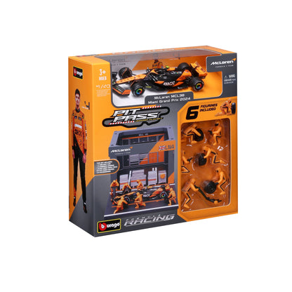 1:43 F1 MCLAREN MCL38 2024 DIORAMA PIT STOP NORRIS