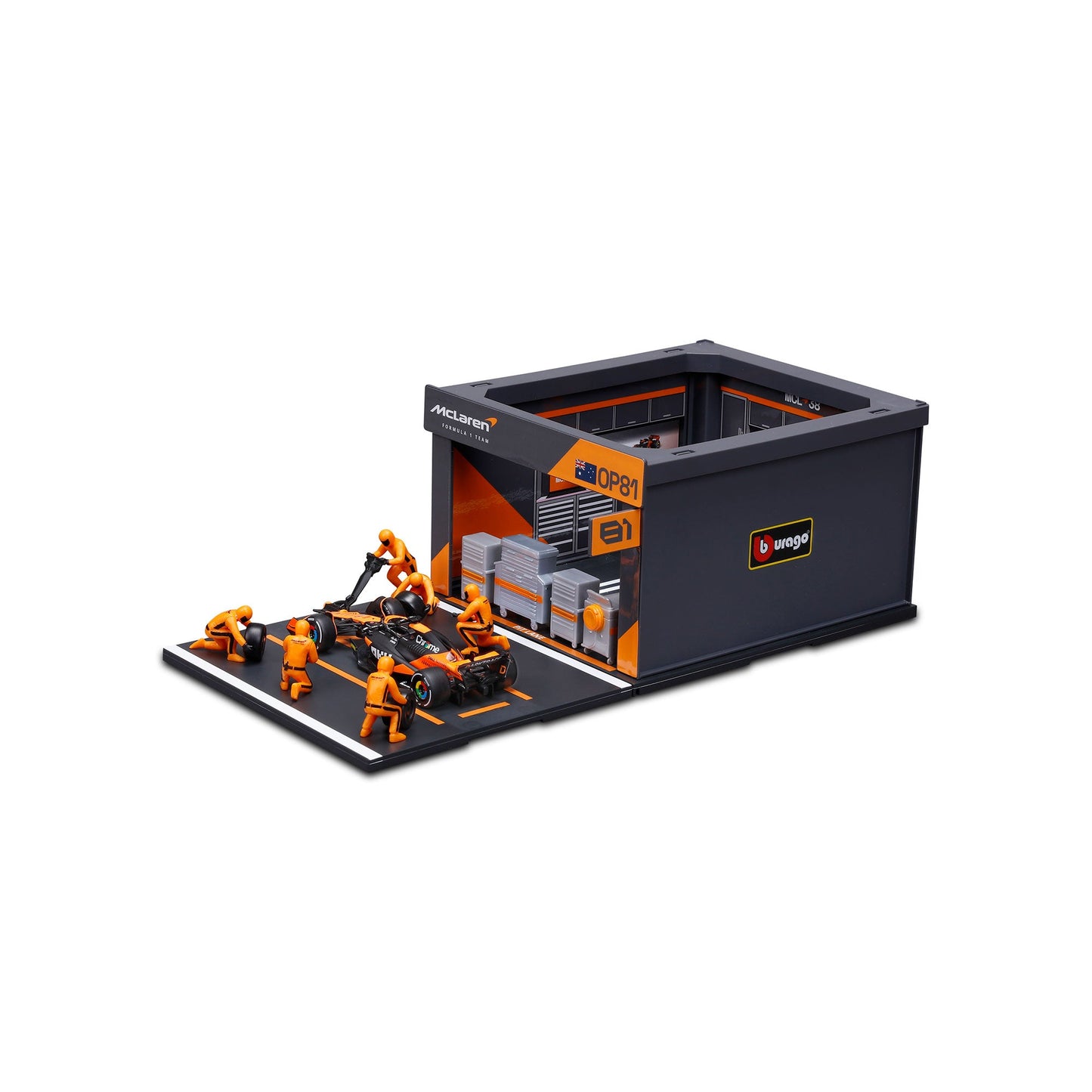 1:43 F1 MCLAREN MCL38 2024 PIT PASS DIORAMA PIASTRI