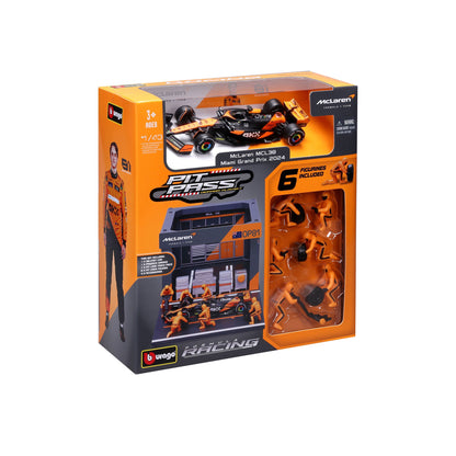 1:43 F1 MCLAREN MCL38 2024 PIT PASS DIORAMA PIASTRI
