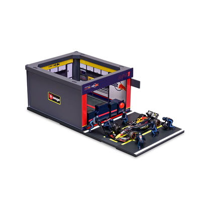 1:43 SCALE 2024 RED BULL RACING RB20 PIT STOP DIORAMA VERSTAPPEN