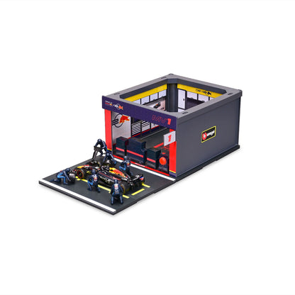 1:43 SCALE 2024 RED BULL RACING RB20 PIT STOP DIORAMA VERSTAPPEN