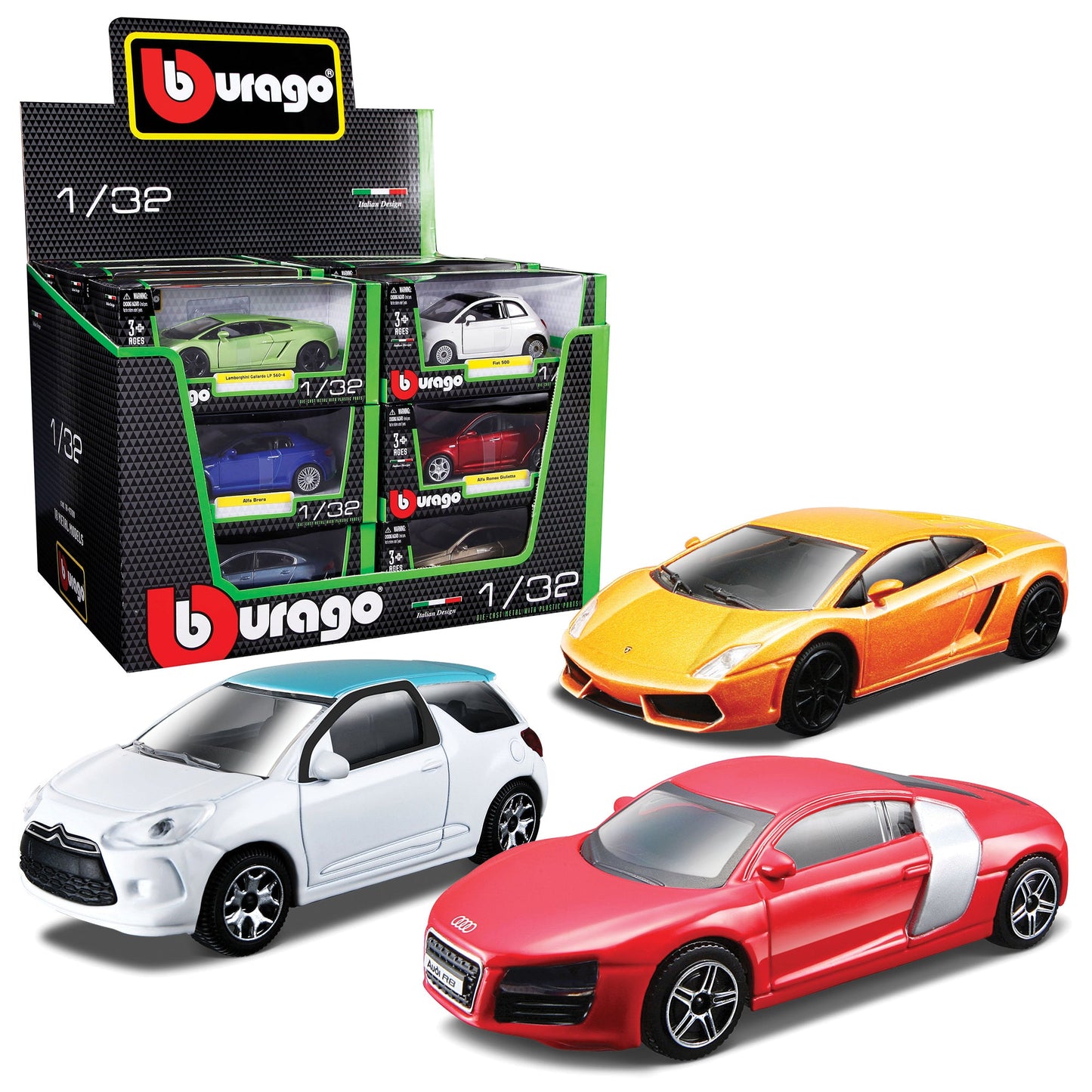 CLASSIC CAR ASSORTMENT 1:32 DISPLAY 18 PIECES