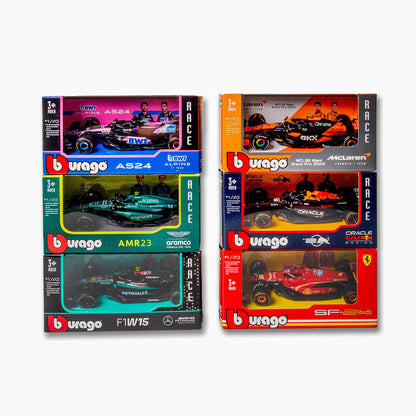 ASSORTIMENT DE VOITURES F1 1:43 2024 (24 PIÈCES EN CDU)
