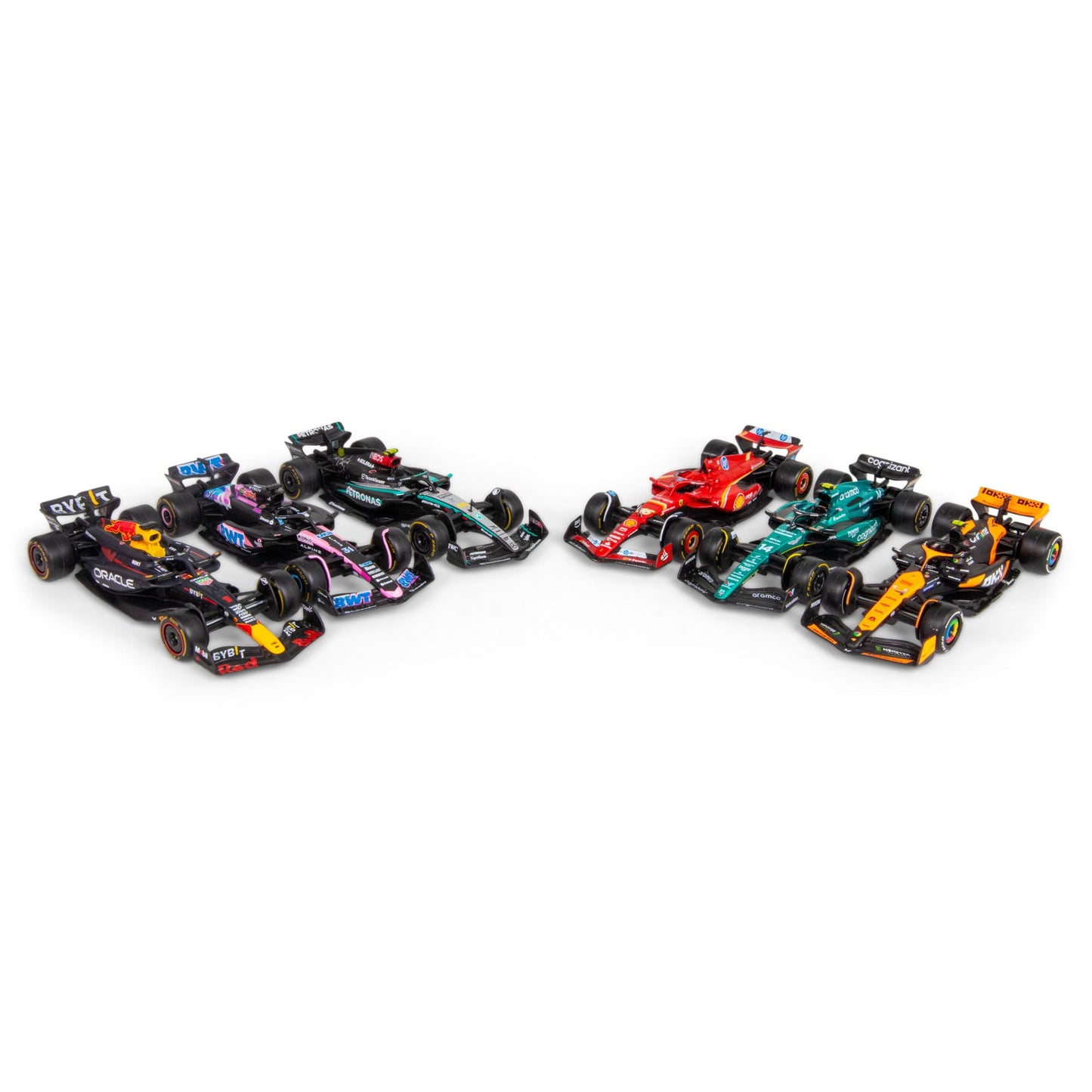 ASSORTIMENT DE VOITURES F1 1:43 2024 (24 PIÈCES EN CDU)