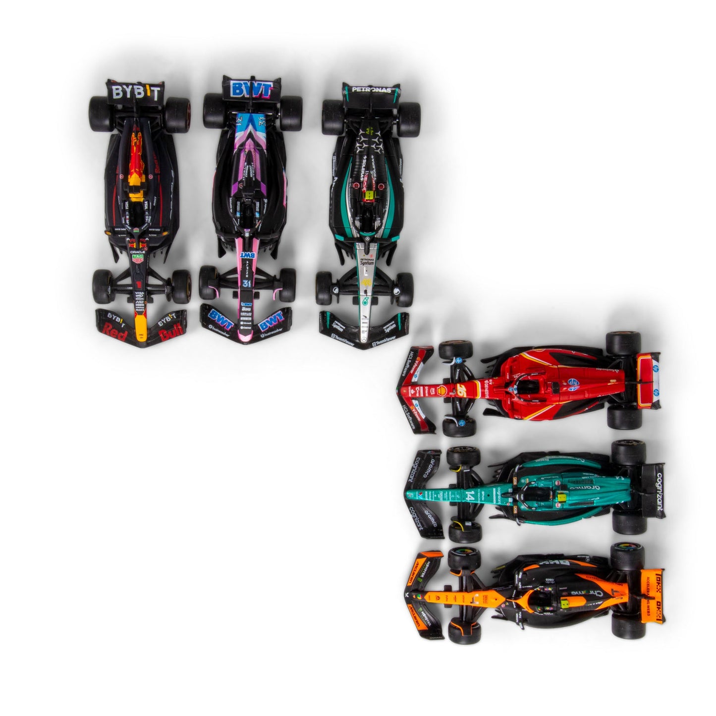 ASSORTIMENT DE VOITURES F1 1:43 2024 (24 PIÈCES EN CDU)
