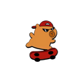 Capybara Skater Pin