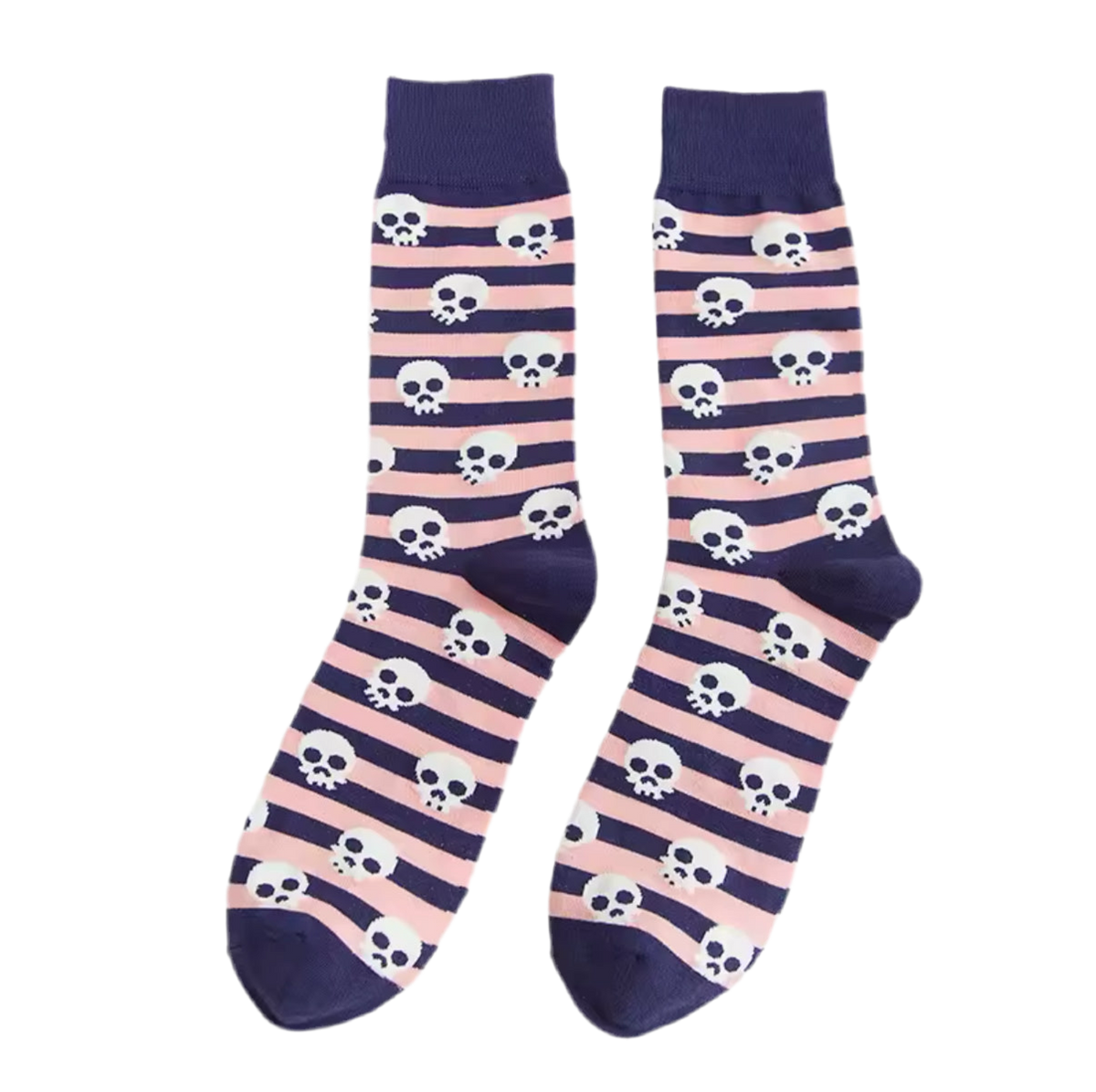Chaussettes Rayées Têtes de Mort