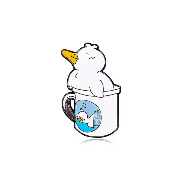 pins canard blanc dans un mug