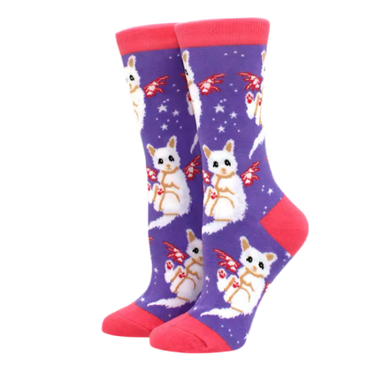 Winged Cat Socks