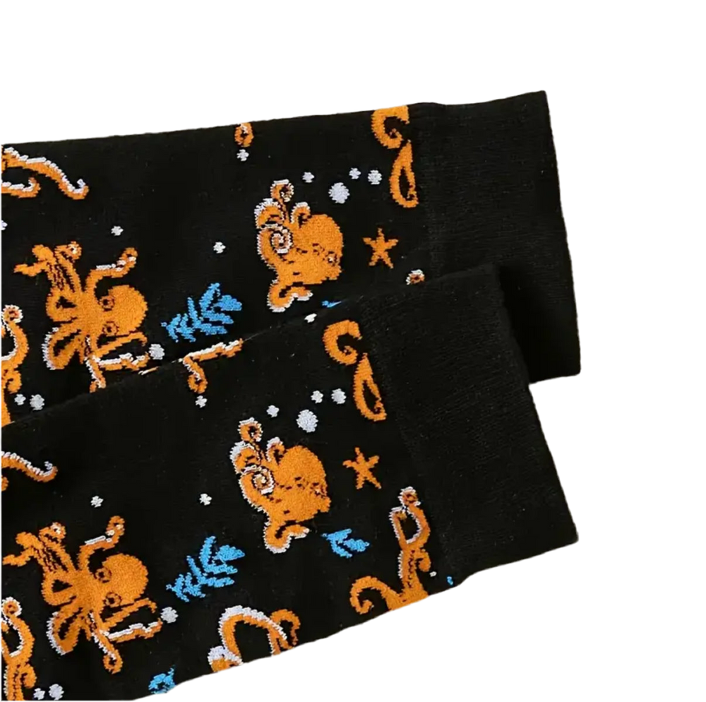 Orange Octopus Socks
