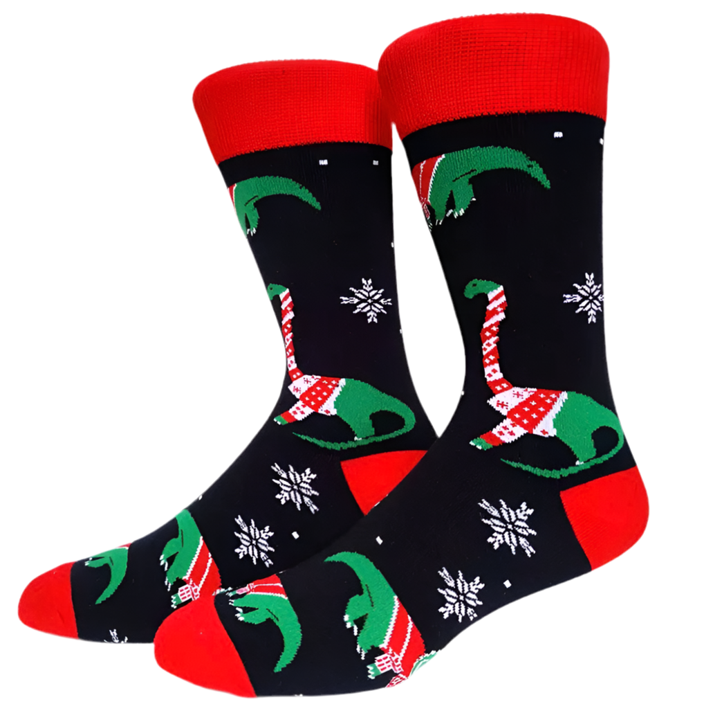 Christmas Dinosaur Socks