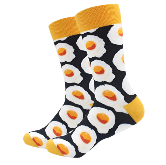 chaussettes oeuf au plat noires mrcol