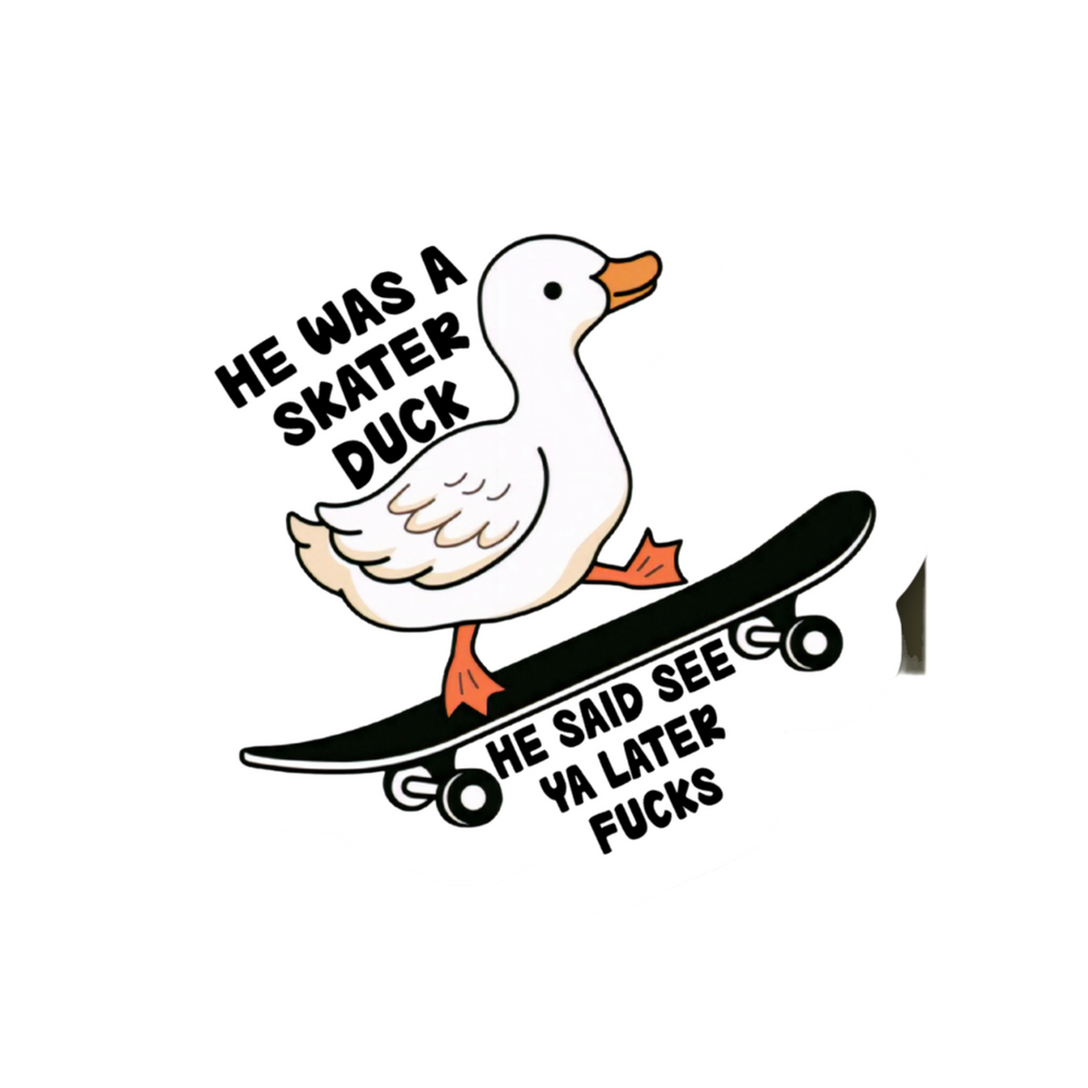 Skater Duck Sticker