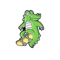 Krokodil Skater Speld
