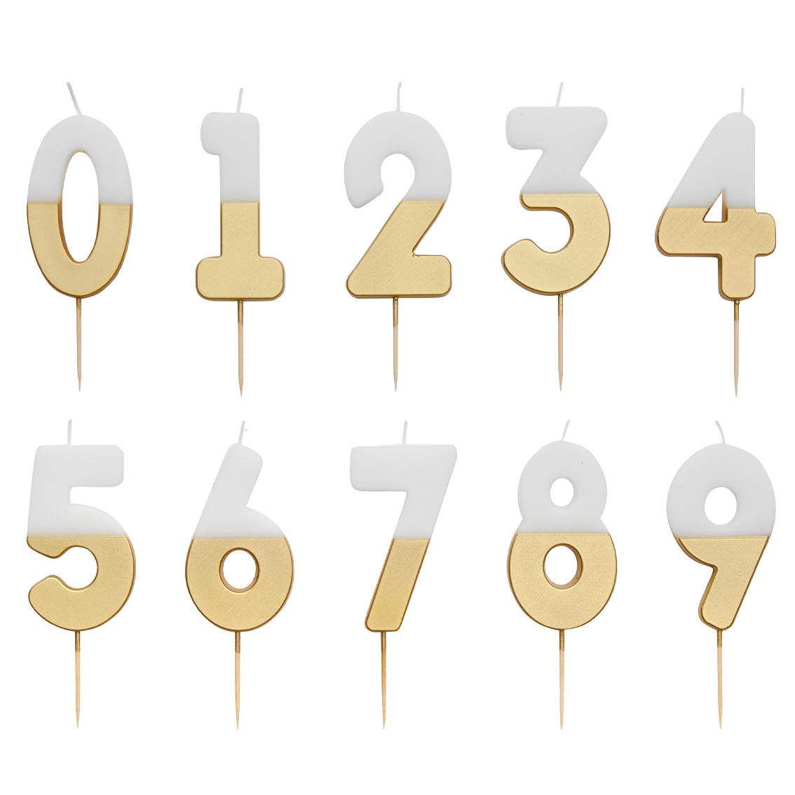 White & Gold Birthday Number Candle - 7