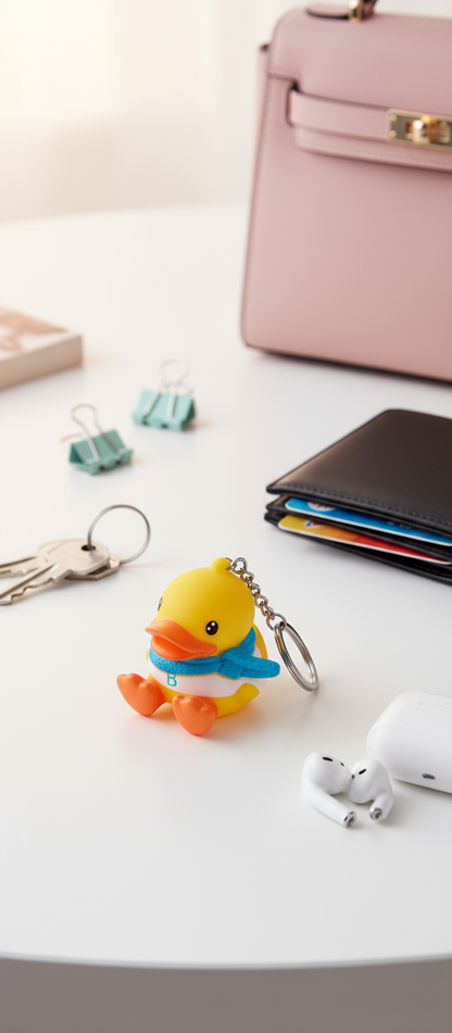 Winter duck keychain