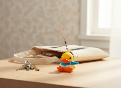 Winter duck keychain