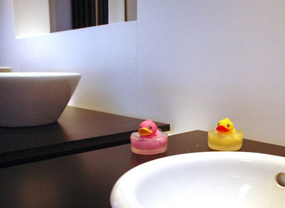 Pink and yellow duck soap