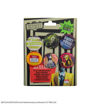 Beetlejuice Lenticular Pin Badge Set of 6