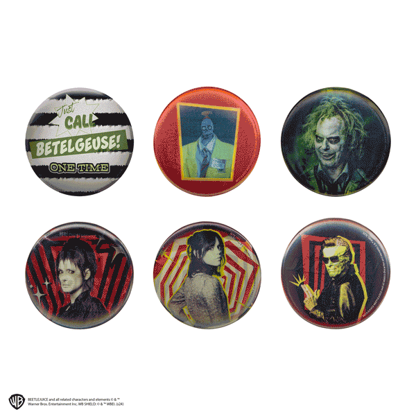 Beetlejuice Lenticular Pin Badge Set of 6