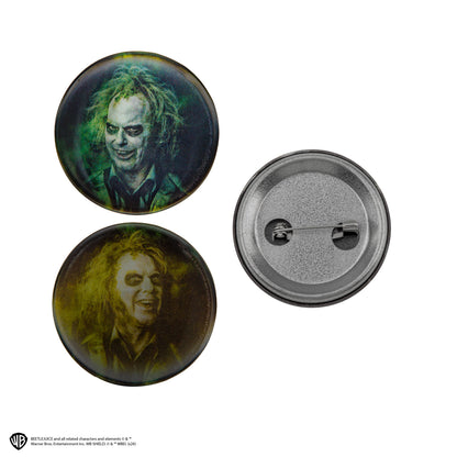 Beetlejuice Lenticular Pin Badge Set of 6