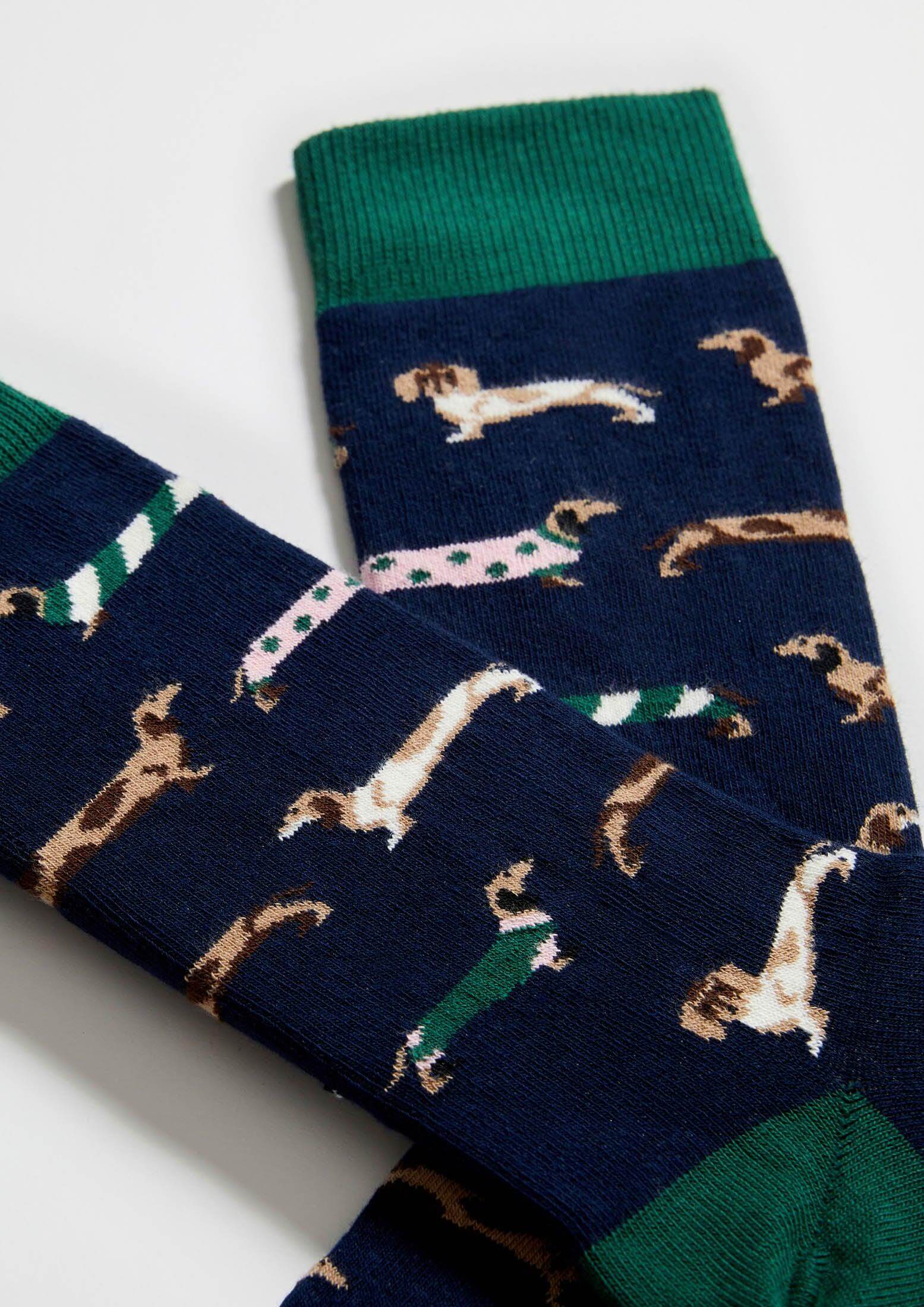Chaussettes BePets Teckels Marine