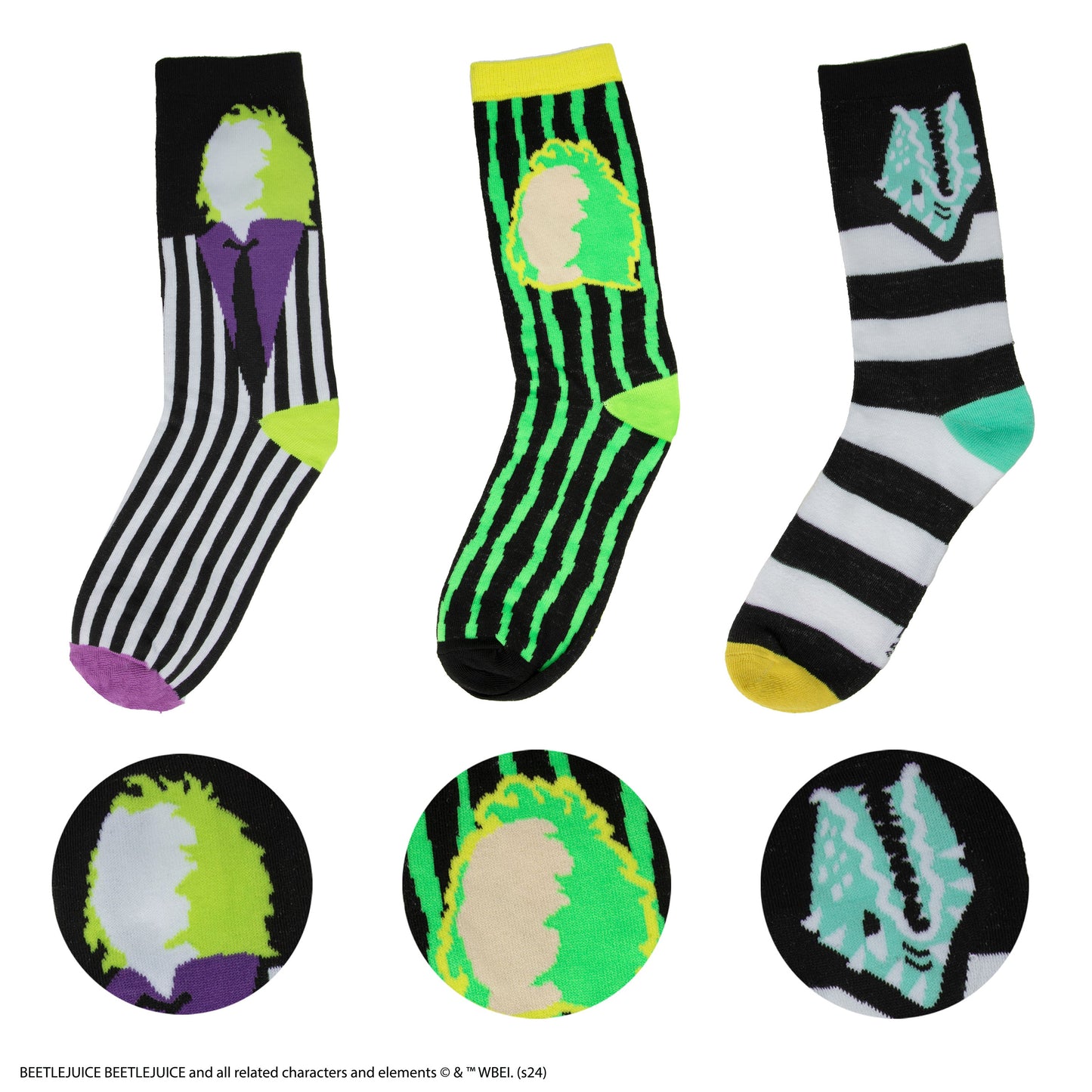 Beetlejuice 3 Pair Sock Set