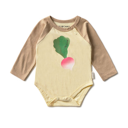 Ramona the Radish Baby Bodysuit