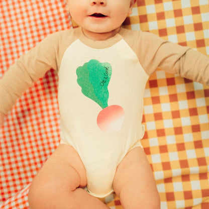 Ramona the Radish Baby Bodysuit