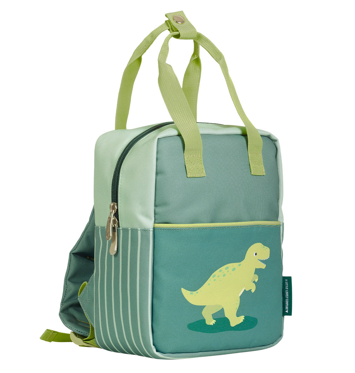 Petit sac à dos carré enfant - Dinosaure – vue 4 – A Little Lovely Company