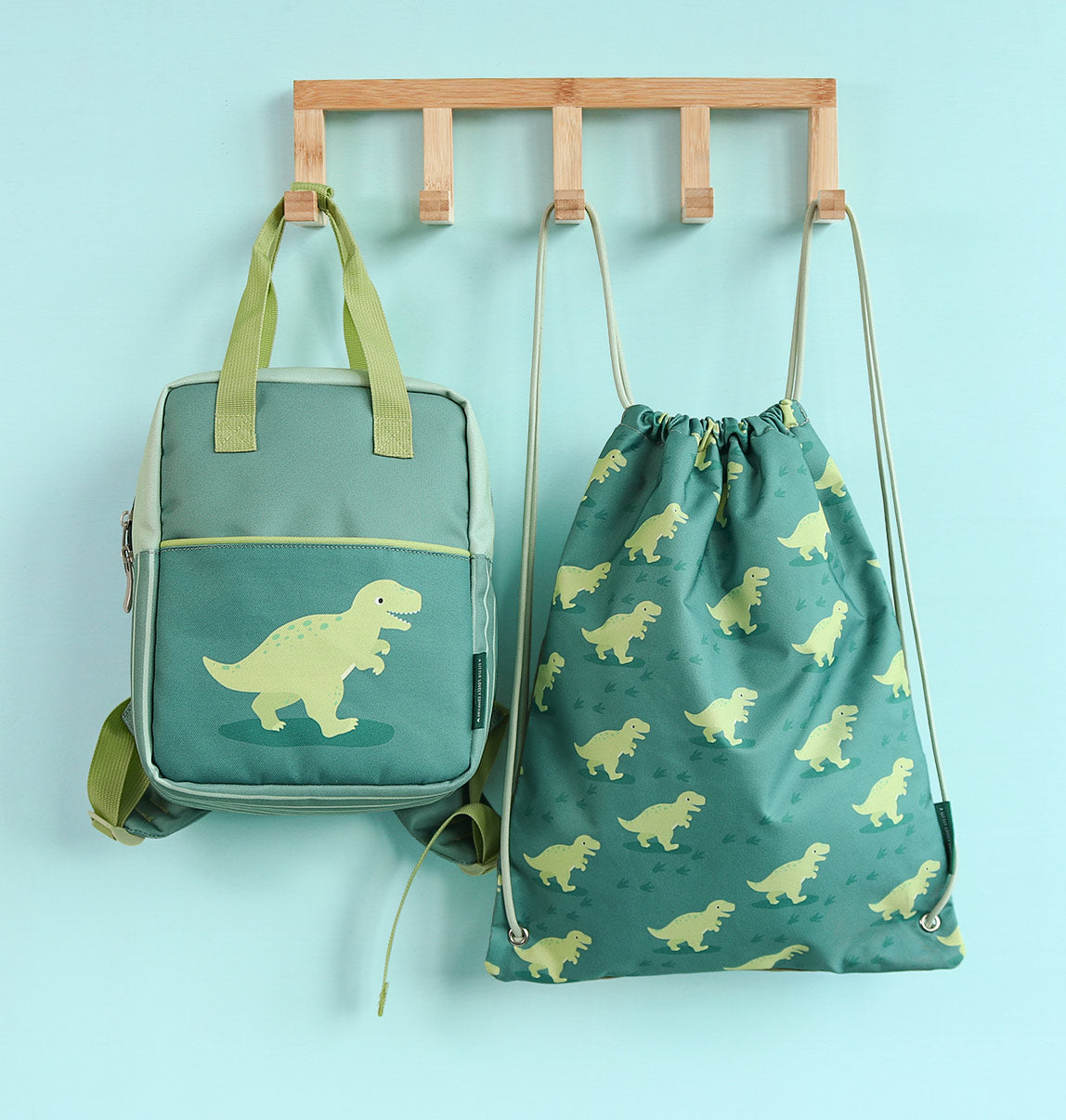 Petit sac à dos carré enfant - Dinosaure – vue 3 – A Little Lovely Company