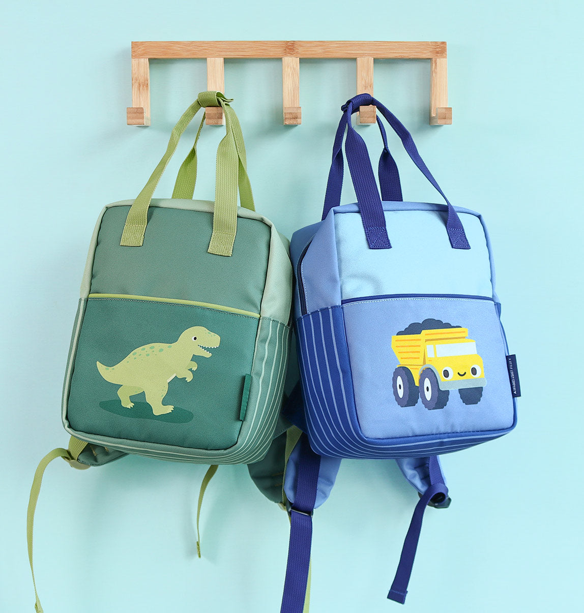 Petit sac à dos carré enfant - Dinosaure – vue 8 – A Little Lovely Company