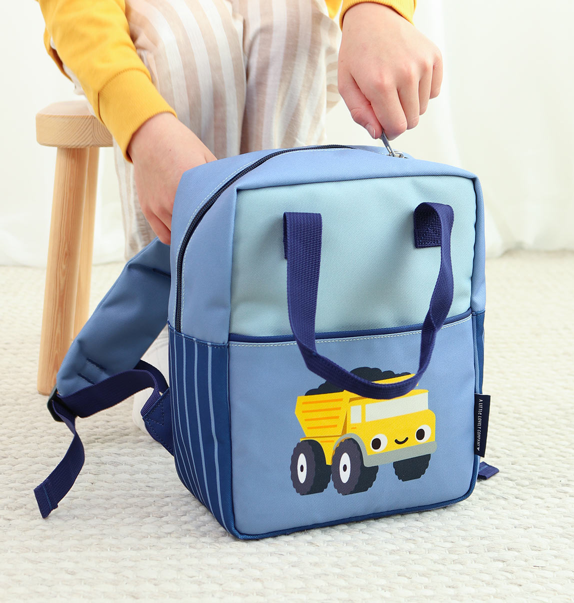 Petit sac à dos carré enfant - Camion-benne