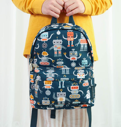 Petit sac à dos enfant - Robots – vue 2 – A Little Lovely Company