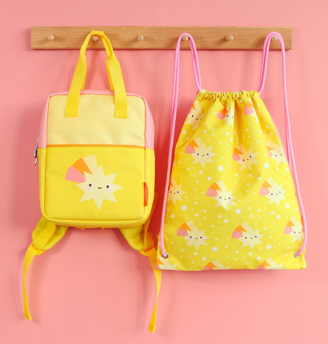 Petit sac à dos carré enfant - Étoile filante – vue 3 – A Little Lovely Company