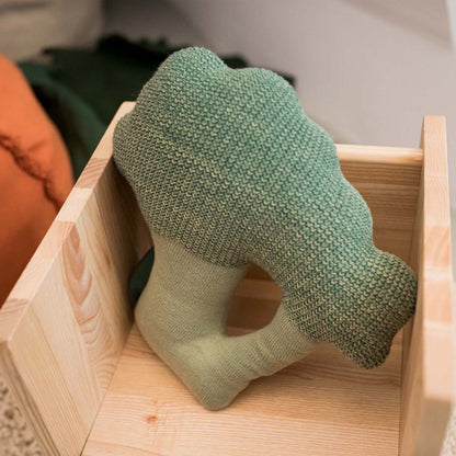 Knitted cushion Brucy the Broccoli