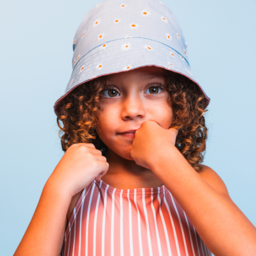 Reversible Sun Hat - Multicolor - Daisy Flower