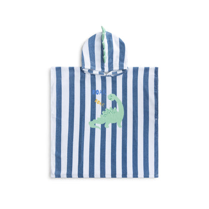 Beach Poncho - Blue - Dino - 65 x 65 cm