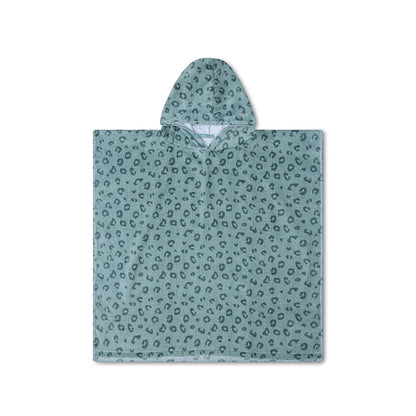 Beach Poncho - Green - Leopard Print - 65 x 65 cm