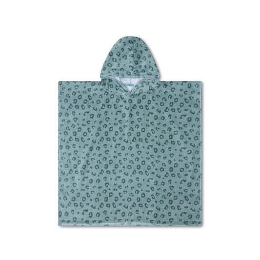Beach Poncho - Green - Leopard Print - 65 x 65 cm