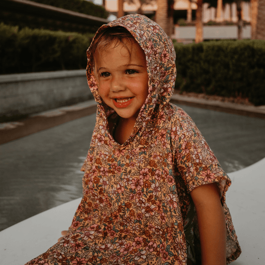 Beach Poncho - Multicolor - Blossom - 50 x 50 cm