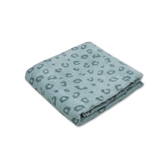 Cotton Beach Towel - Green - Leopard - 135 x 65 cm