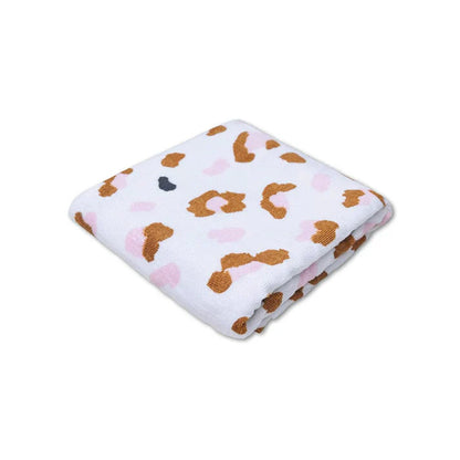 Cotton Beach Towel - Khaki - Leopard - 135 x 65 cm