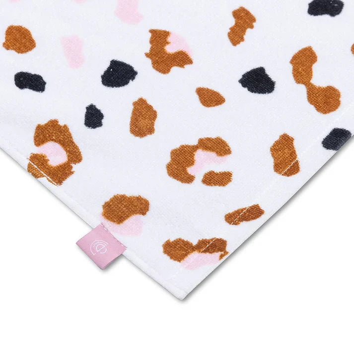 Cotton Beach Towel - Khaki - Leopard - 135 x 65 cm