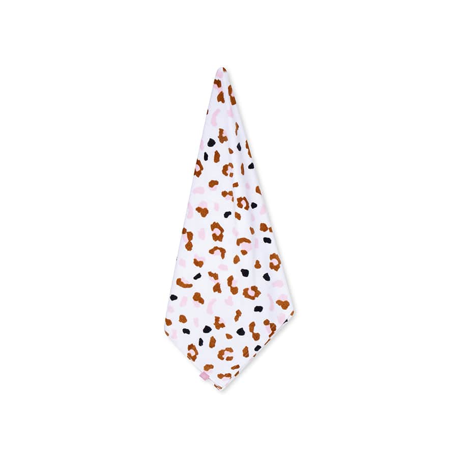 Cotton Beach Towel - Khaki - Leopard - 135 x 65 cm