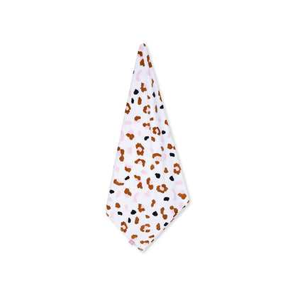Cotton Beach Towel - Khaki - Leopard - 135 x 65 cm