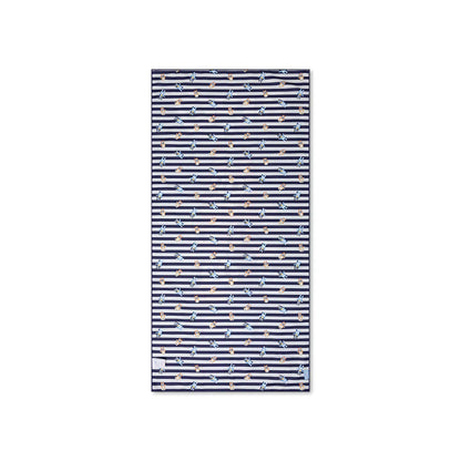 Beach Towel Microfiber - Blue/White - Bluey - 135 x 65 cm