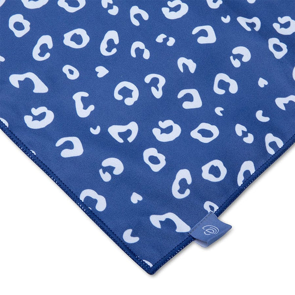 Microfiber Beach Towel - Blue - Leopard - 135 x 65 cm